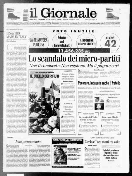 Il giornale : quotidiano del mattino